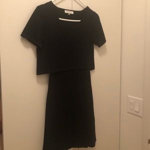 sandro black dress xs 0